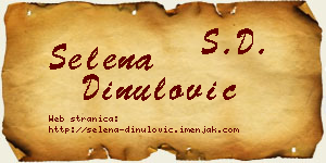 Selena Dinulović vizit kartica